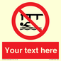 PL7408: Custom Do not swim in the vicinity of piers