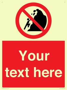 PL7411: Custom No climbing of cliffs