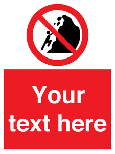 PL7411: Custom No climbing of cliffs