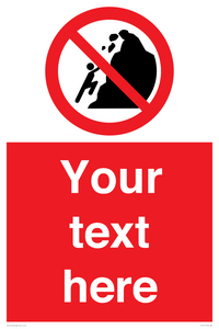 PL7411: Custom No climbing of cliffs