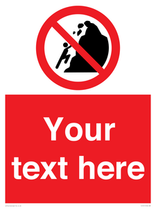 PL7411: Custom No climbing of cliffs