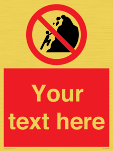PL7411: Custom No climbing of cliffs