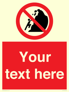 PL7411: Custom No climbing of cliffs