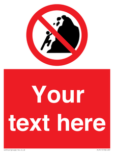 PL7411: Custom No climbing of cliffs