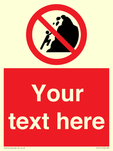 PL7411: Custom No climbing of cliffs