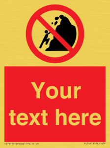 PL7411: Custom No climbing of cliffs