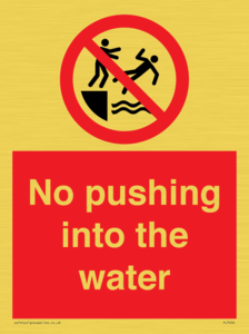 PL7454: No pushing into the water