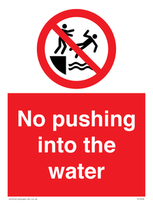 PL7454: No pushing into the water