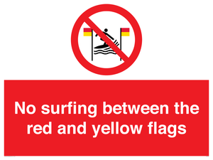 PL7456: No surfing between the red and yellow flags
