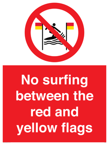 PL7456: No surfing between the red and yellow flags