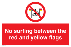 PL7456: No surfing between the red and yellow flags