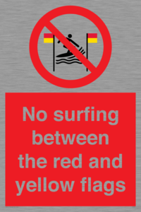 PL7456: No surfing between the red and yellow flags