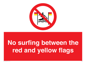 PL7456: No surfing between the red and yellow flags