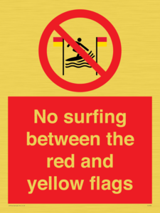 PL7456: No surfing between the red and yellow flags
