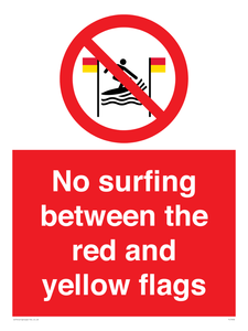 PL7456: No surfing between the red and yellow flags