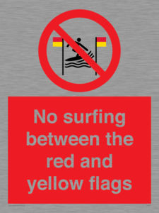 PL7456: No surfing between the red and yellow flags