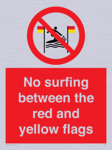 PL7456: No surfing between the red and yellow flags