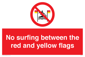 PL7456: No surfing between the red and yellow flags