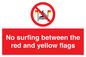 PL7456: No surfing between the red and yellow flags