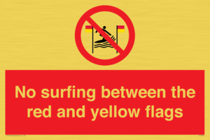 PL7456: No surfing between the red and yellow flags