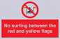 PL7456: No surfing between the red and yellow flags