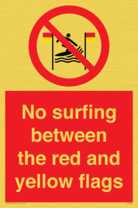 PL7456: No surfing between the red and yellow flags