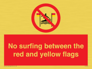 PL7456: No surfing between the red and yellow flags