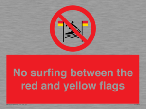 PL7456: No surfing between the red and yellow flags