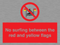 PL7456: No surfing between the red and yellow flags