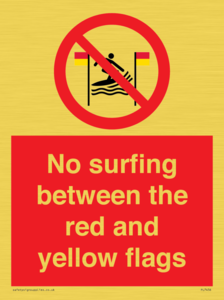 PL7456: No surfing between the red and yellow flags