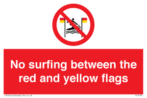 PL7456: No surfing between the red and yellow flags