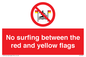 PL7456: No surfing between the red and yellow flags