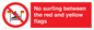 PL7456: No surfing between the red and yellow flags