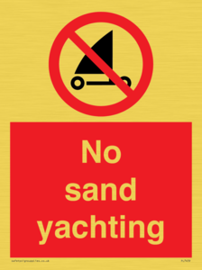 PL7459: No sand yachting