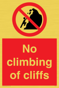 PL7460: No climbing of cliffs