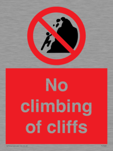 PL7460: No climbing of cliffs