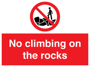 PL7462: No climbing on the rocks