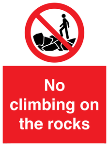 PL7462: No climbing on the rocks