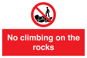 PL7462: No climbing on the rocks