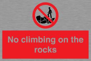 PL7462: No climbing on the rocks
