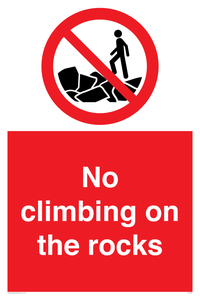 PL7462: No climbing on the rocks