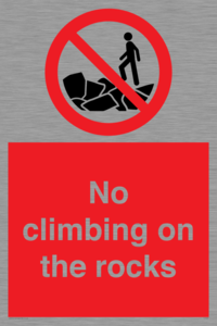 PL7462: No climbing on the rocks