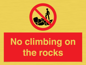 PL7462: No climbing on the rocks