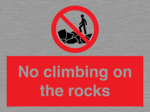 PL7462: No climbing on the rocks