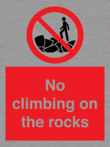 PL7462: No climbing on the rocks