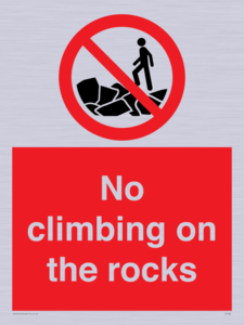 PL7462: No climbing on the rocks