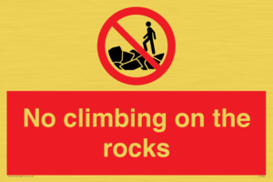 PL7462: No climbing on the rocks