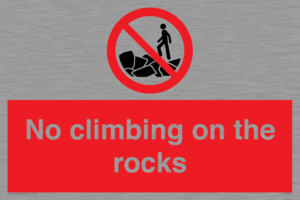 PL7462: No climbing on the rocks