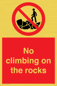 PL7462: No climbing on the rocks