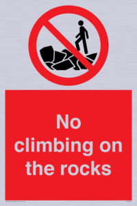 PL7462: No climbing on the rocks